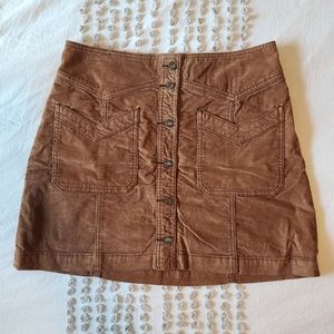 Free People | Carmel Colored Mini Skirt With Pockets